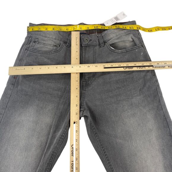 JACHS New York Jeans Mens 31x30 Gray Denim Mid Rise Stretch Slim Straight Fit - Picture 5 of 15